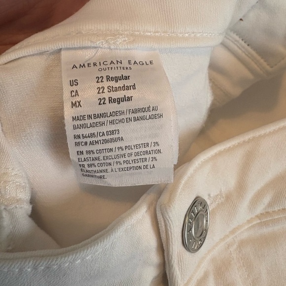 American Eagle‎ Next Level High Rise White Jegging Jeans Plus Size 22 0412 - Picture 12 of 12
